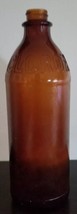 Vintage Amber/Brown Clorox 16 oz Glass  Bottle ~ 8.25&quot; tall x 3.75&quot; dia ~ 2 - £20.92 GBP