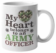 Make Your Mark Design My Heart Belongs To An Army Officer. Cute And Loving Coffe - £15.73 GBP+