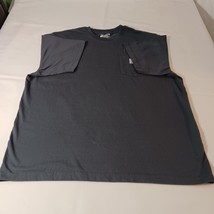 Carhartt K87 BLS NORTH BALDWIN UTILITIES Men XL Blue Cotton Short Sleeve T-Shirt image 10