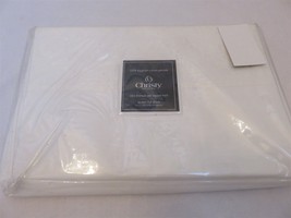 Christy Lily Embroidered queen Flat Egyptian Cotton Percale 464TC white - £45.53 GBP