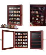 Wooden Challenge Coin Display Case Medal Cabinet Collection Wood Shadow ... - €51,54 EUR