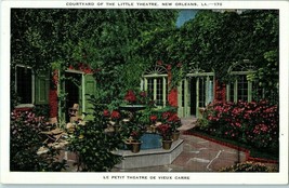 Courtyard of the Little Theatre New Orleans Louisiana Postcard - £5.49 GBP