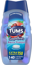 TUMS Smoothies Extra Strength Antacid Tablets for Chewable Heartburn Relief and  - £10.71 GBP