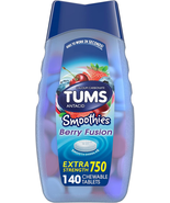 TUMS Smoothies Extra Strength Antacid Tablets for Chewable Heartburn Rel... - £10.53 GBP