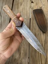 Double-Edged V42 Military Damascus steel Dagger boot Tactical Knife Surv... - $23.72