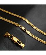 Stamped 18K gold filled mens/ladies unisex gift chain necklace 20&quot; GT28 - £25.27 GBP