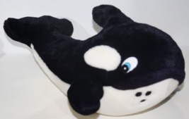Dakin Free Willy Orca Whale 16&quot; Soft Toy Stuffed Black White Plush Blue Eye 1995 - £16.67 GBP