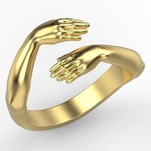 Vintage Love Hugging Hands Open Rings for Women/Men Statement Jewelry Accessorie - £8.73 GBP