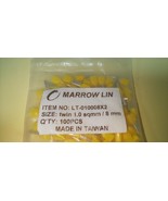 MARROW LIN LT-010008X2 Insulated twin cord end sleeves 1.0 sqmm/8mm 100pcs - $5.49