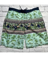 Route 66 Men&#39;s Swim Trunks/Shorts Size L Tropical Print Toucan Birds - £15.60 GBP