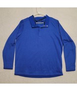 Under Golf Shirt Mens Size 2XL Blue Knit Long Sleeve 1/4 Snap Loose Fit - £26.60 GBP