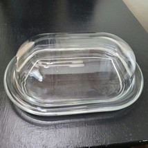 Pasabahce Clear Glass Wide Two Stick Butter Refrigerator Storage Dish  - £15.49 GBP