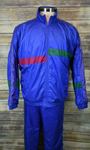 Vintage Mens Fila TrackSuit Blue Color Block Italy Polyester 46 / 40 - £70.21 GBP