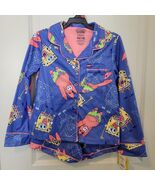 NEW w/ tags Spongebob 2 Pc Pajama Set Long Sleeve w/ Shorts Kids Med Sof... - €10,20 EUR