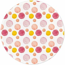 Round Mouse Pad Non-Slip Rubber Base Mouse Pads 7.9 x 7.9inch (Pretty Dots) - £7.82 GBP