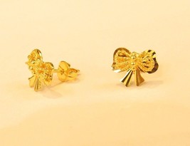 18K Solid Gold Bow Tie Earring From Singapore - £170.45 GBP