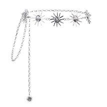 Silver Chain Punk Hip-hop Vintage High Waist Belt Chain Harajuku Moon Metal Belt - £14.79 GBP+