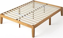 Zinus Moiz Wood Platform Bed Frame, Natural, Full, Wood Slat Support, No... - £204.39 GBP