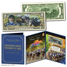 DYLAN DAVIS Hand-Signed Horse Racing Jockey Authentic $2 Bill in Large Display - $21.46