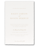 Deckled Edge Wedding Invitations Modern or Traditional Fonts Double Thick Paper - $283.90