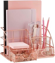 The Mindspace Desk Organizer Rose Gold Pen Holder Is Part Of The Wire - £32.69 GBP