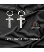 Laser Engraved Cross Keychain – Christian Bible Verse Gift | Faith Key R... - $82.57 MXN