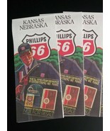 1980&#39;s PHILLIPS 66 GAS STATION ROAD MAP Kansas &amp; Nebraska TRAVEL (Qty 3) - £6.11 GBP