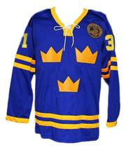 Any Name Number Sundin Tre Kronor Sweden Hockey Jersey New Blue Any Size image 4