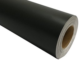 Picniva 12&quot; x 20 ft Roll of Matte Black Repositionable Wide Vinyl Car Wrap Film  - £11.27 GBP