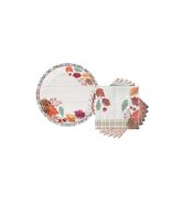 Harvest Thanksgiving Paper Plates and Napkins Set, 8.75 Inch Plates (32 ... - $306.96 MXN