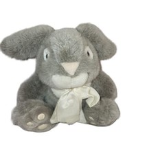 Playful Pals Bunny Rabbit Plush Realistic Grey White Mervyns Stuffed Animal 10&quot; - $13.15