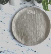 Tommy Bahama Dinner Plates Set of 4 Melamine 11&quot; Gray Faux Wood Grain Su... - £39.16 GBP