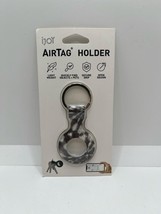iJoy AirTag Holder With Keychain Gray Lightweight Secure Grip Open Desig... - $8.99