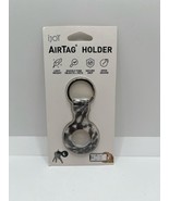 iJoy AirTag Holder With Keychain Gray Lightweight Secure Grip Open Desig... - $164.86 MXN