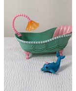 Barbie The Pearl Princess Play Set teal bathtub tub shower &amp; blue dolphi... - $454.28 MXN