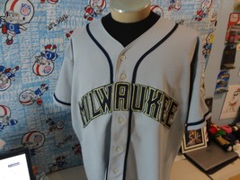 Milwaukee Brewers Vintage Jersey Authentic Size 52 MLB Russell Athletic - £174.09 GBP
