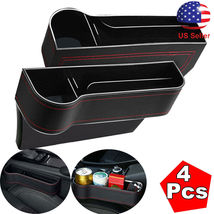 2x Auto Car Seat Gap Catcher Storage PU Box Organizer Cup Crevice Pocket... - $32.00