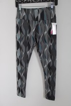 NWT Marika Tek S Blue Gray Pattern Sanded Dry-Wik Coolmax Legging Pants - £19.43 GBP