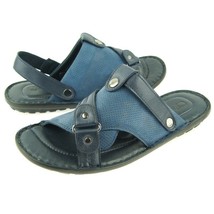 Charles Stone Genuine Leather Men&#39;s Slingback/Slide Sandals, Blue 7-12US... - £27.61 GBP