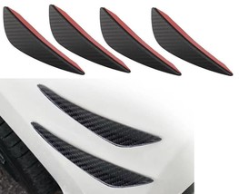4 x 6&quot; Carbon Pattern Bumper Canard Splitter Fin Wing Spoiler Diffuser U... - £7.85 GBP