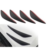 4 x 6&quot; Carbon Pattern Bumper Canard Splitter Fin Wing Spoiler Diffuser U... - £7.85 GBP