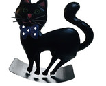 Black Cat Rocking Metal Halloween Tabletop Decoration. 5 Inches Tall - $14.21