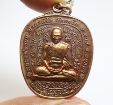 Lp Ruay Yang Yuen Batch Coin Wat Tako Thai Buddha Money Multiply Amulet Necklace - $68.39