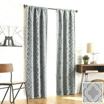 Sun Zero Kenzie Trellis Jacquard Blackout Rod Pocket Curtain Panel Pair 72 x 95 - £13.58 GBP