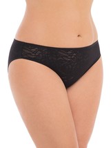 Secret Treasures Women&#39;s Bikini Panties 1 Pair Size XL Lace Leaf Bikini Black  - £8.82 GBP