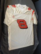 Discontinued Earnhardt Jr. #8 White Red Budweiser Athletic Jersey Shirt Medium - £19.19 GBP