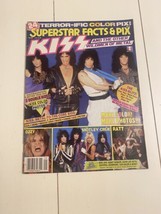 KISS - SUPERSTAR Facts &amp; Pix CENTERFOLD POSTER Magazine Vintage ( program ) - £19.94 GBP