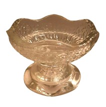 Vintage Anchor Hocking Clear Glass Candle Holder Made in USA Heavy Textured  - £11.37 GBP
