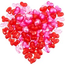 3 Colors Acrylic Heart 0.55 Lb (About 122 Pieces) For Table Scatter Decoration - £18.97 GBP