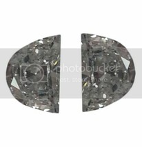 A Pair Of Half Moon Cut Loose Diamonds (0.68 Ct,G-H,Si1-Si2) - £1,402.06 GBP